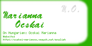 marianna ocskai business card